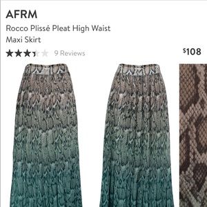 AFRM ombré pleated skirt NWT Medium
